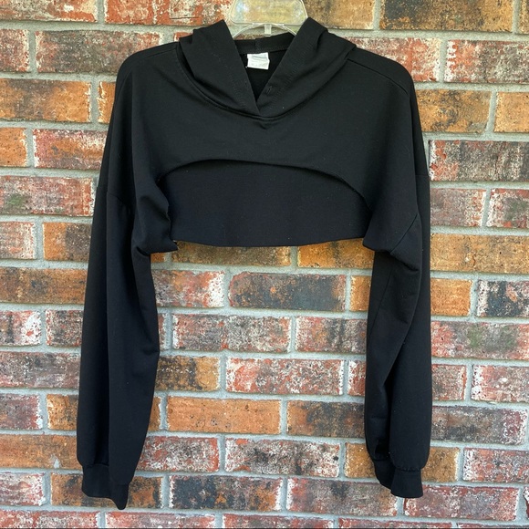 SweatyRocks Tops - Long Sleeve Pullover Crop Top Hoodie
